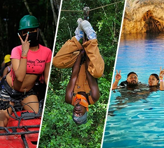 ATV, Tirolesa y Cenotes con Cavernas